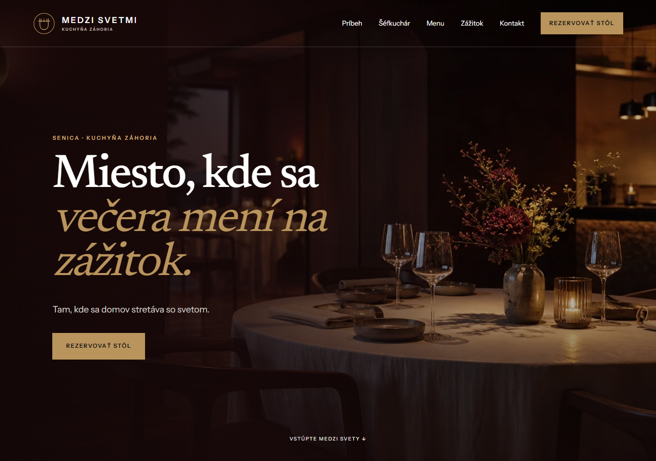 Náhľad demo webu Medzi svetmi