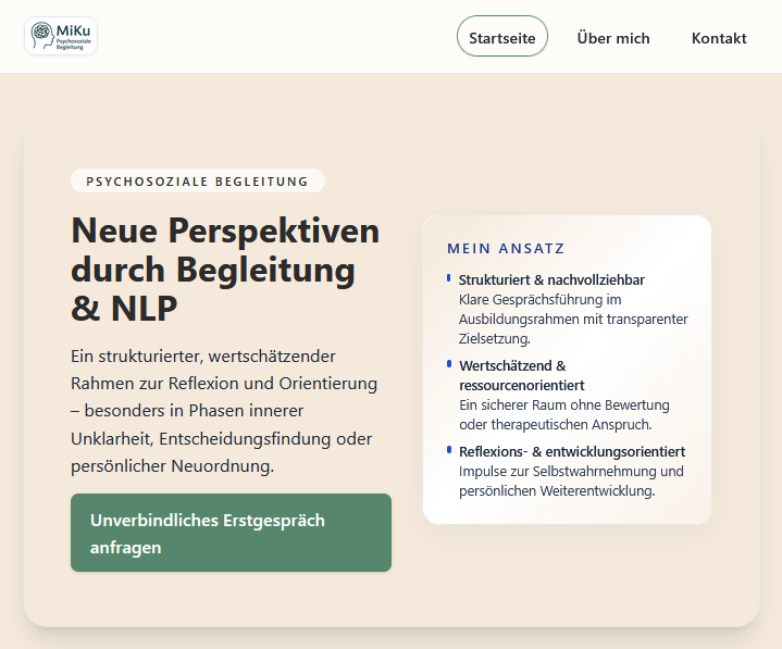 Náhľad webu MiKu Beratung