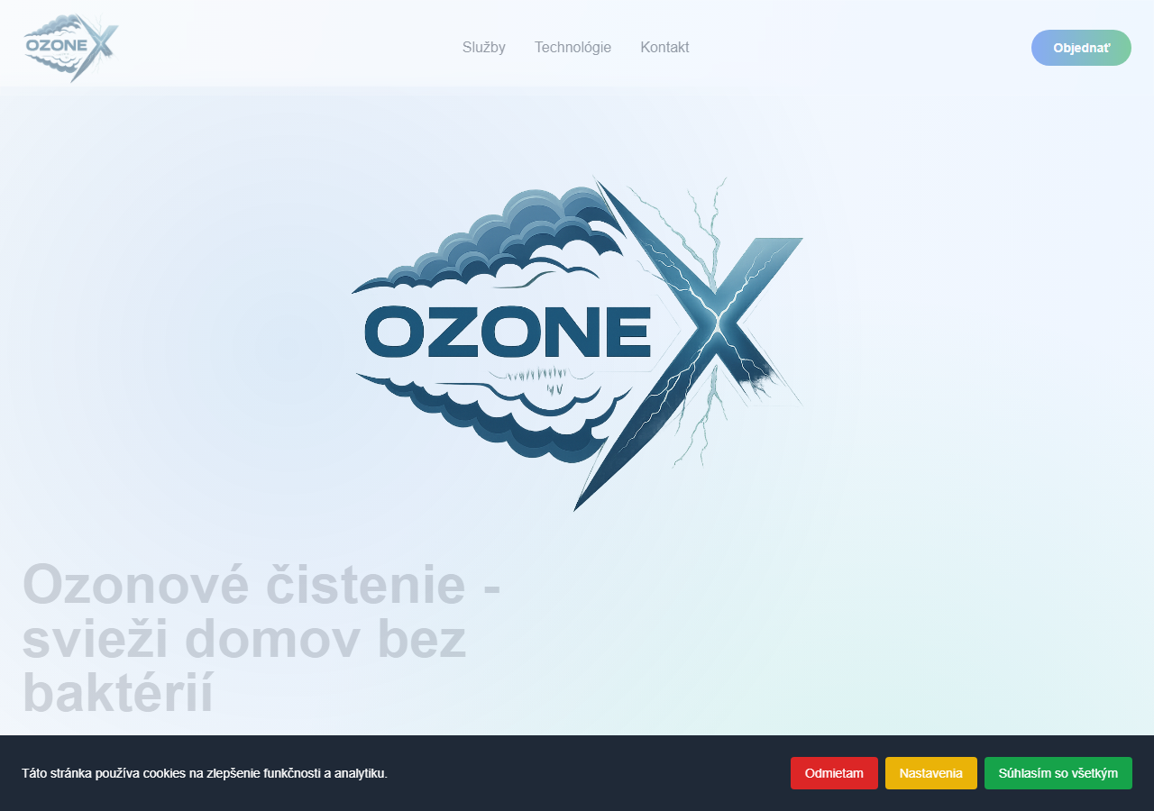 Náhľad webu OZONE X