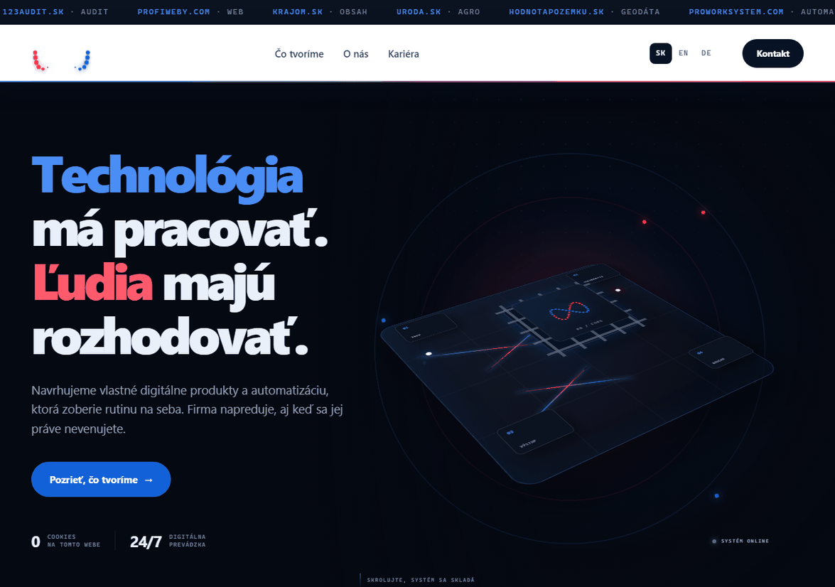 Náhľad webu RedBlue