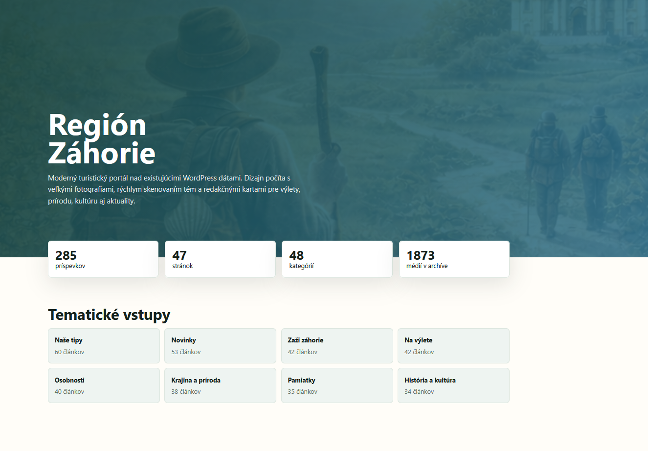 Náhľad webu Región Záhorie